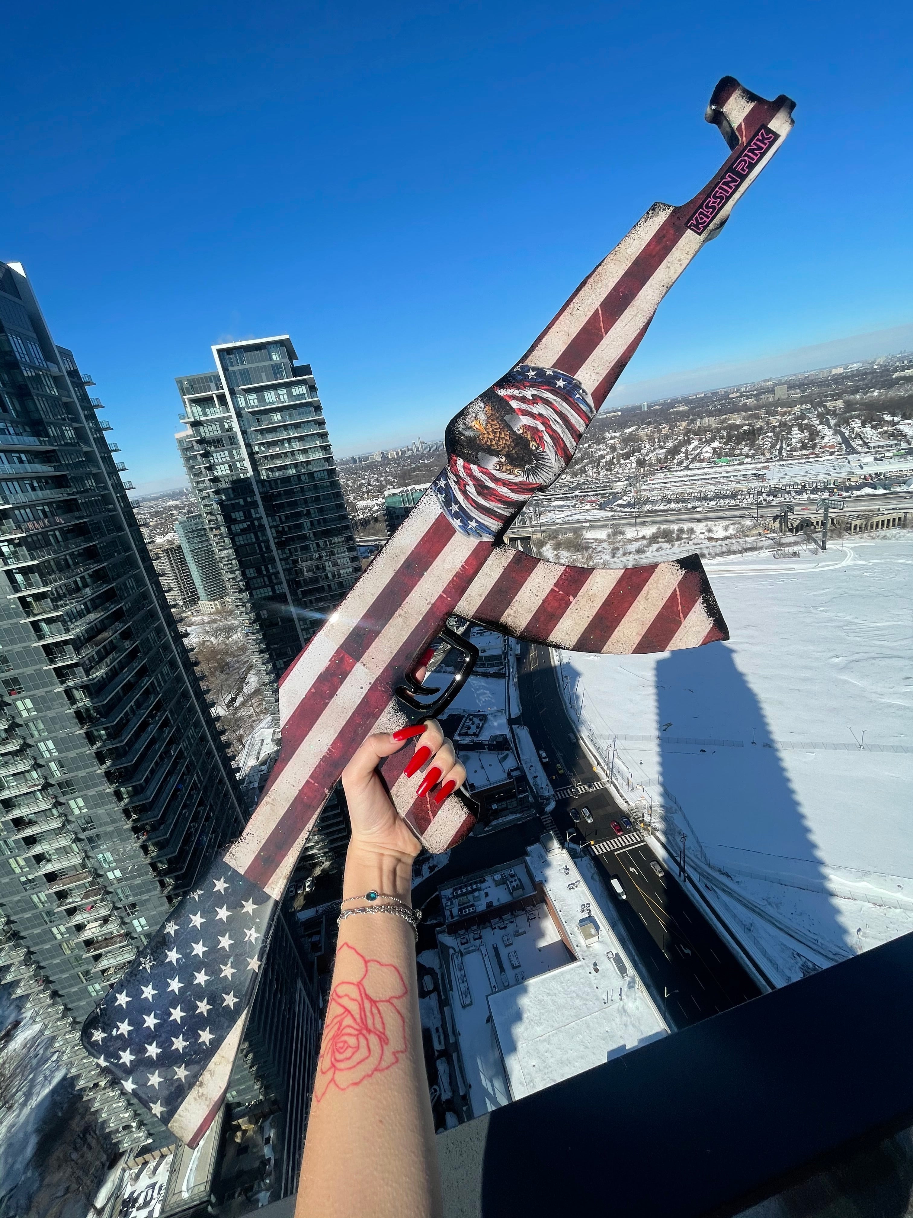 Ak47 Wall Decor - Any Country Flag