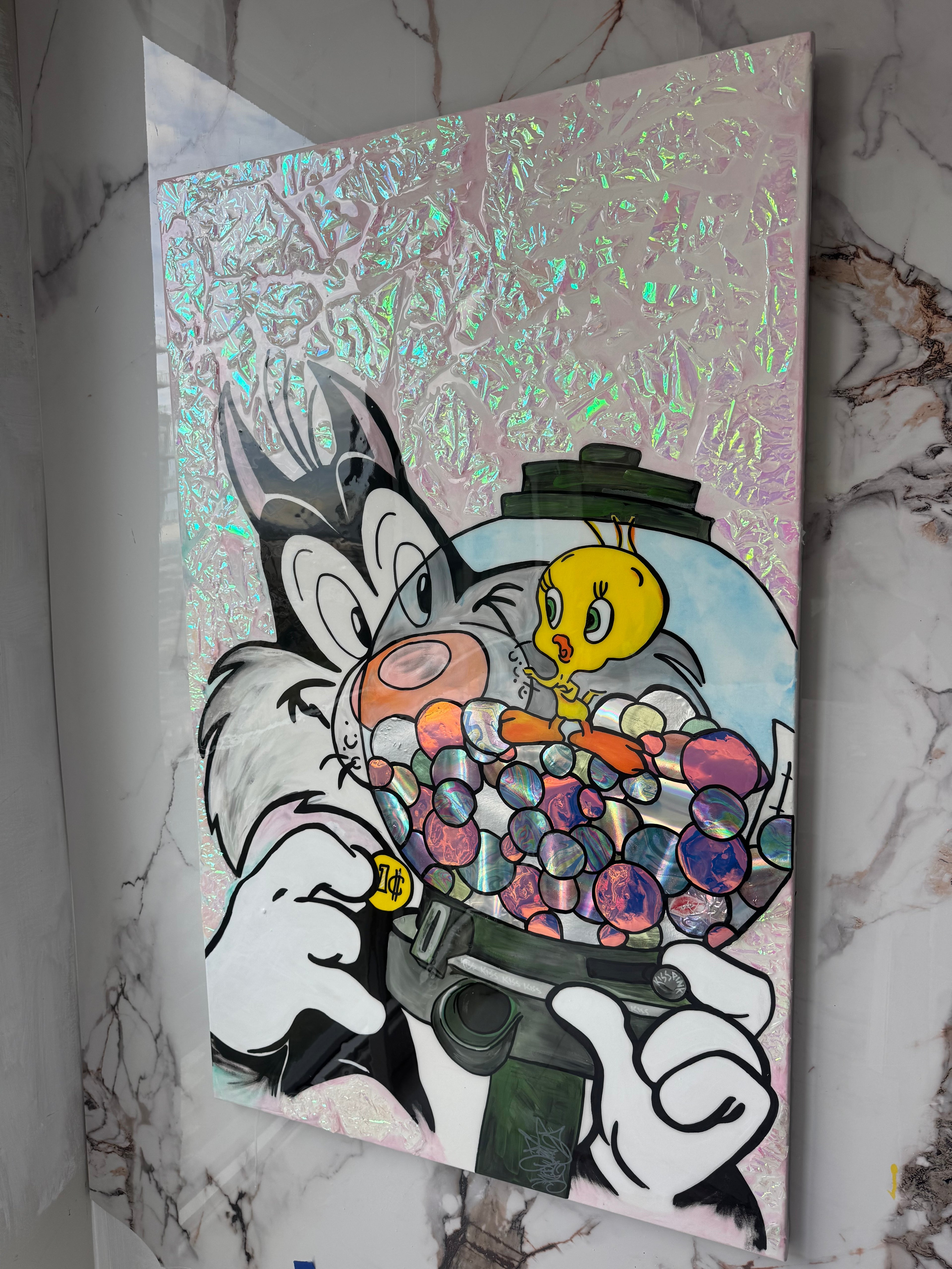 Tweety Holographic Painting - Sold