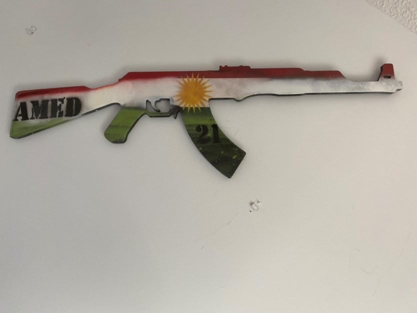 Ak47 Wall Decor - Any Country Flag