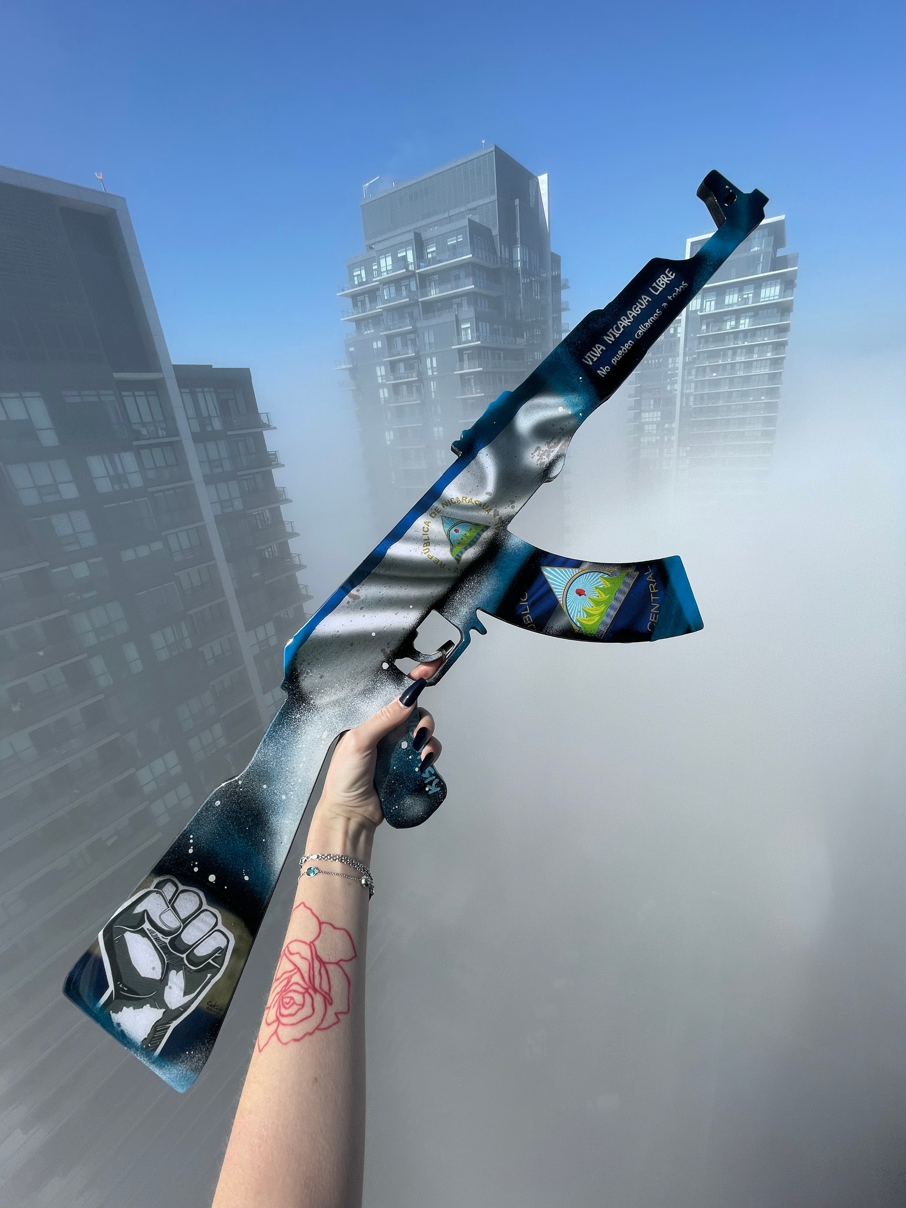 Ak47 Wall Decor - Any Country Flag