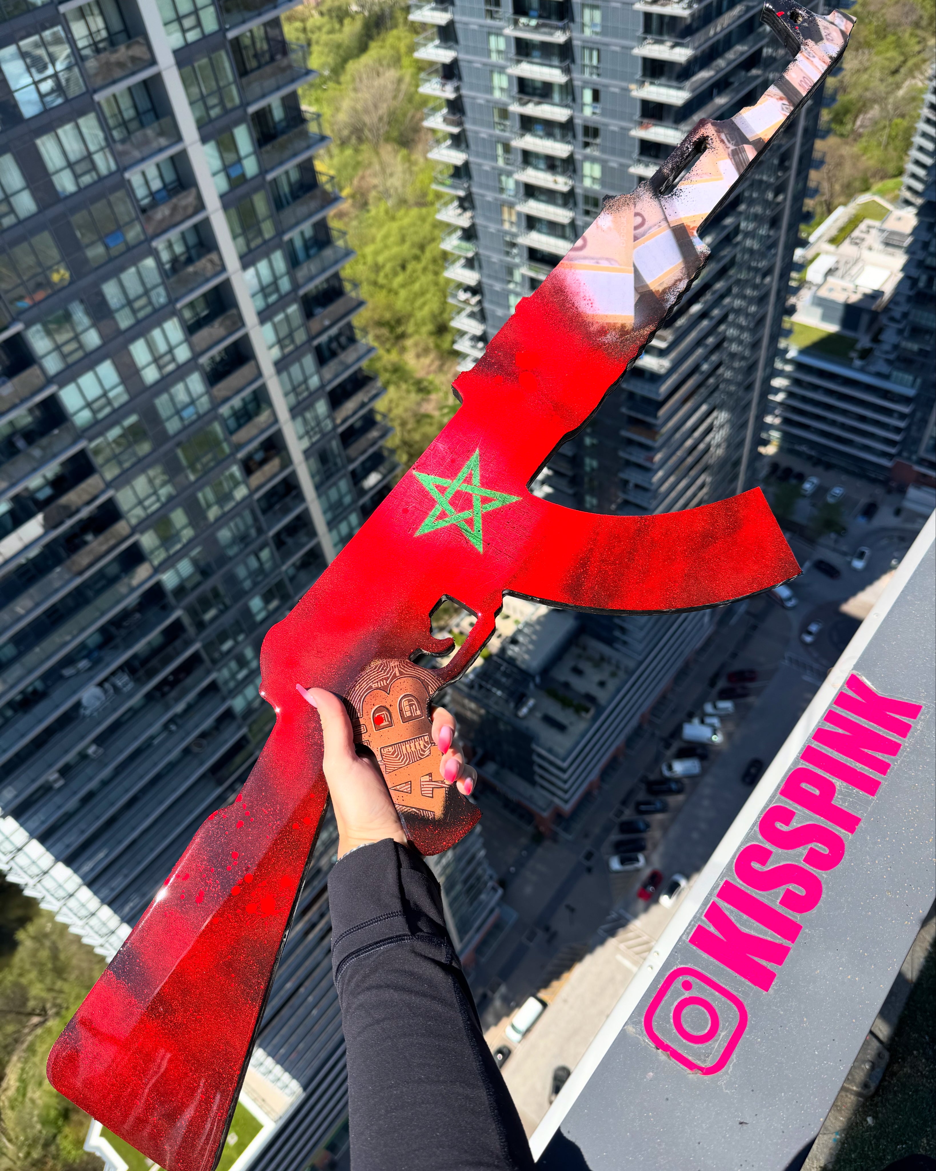 Ak47 Wall Decor - Any Country Flag