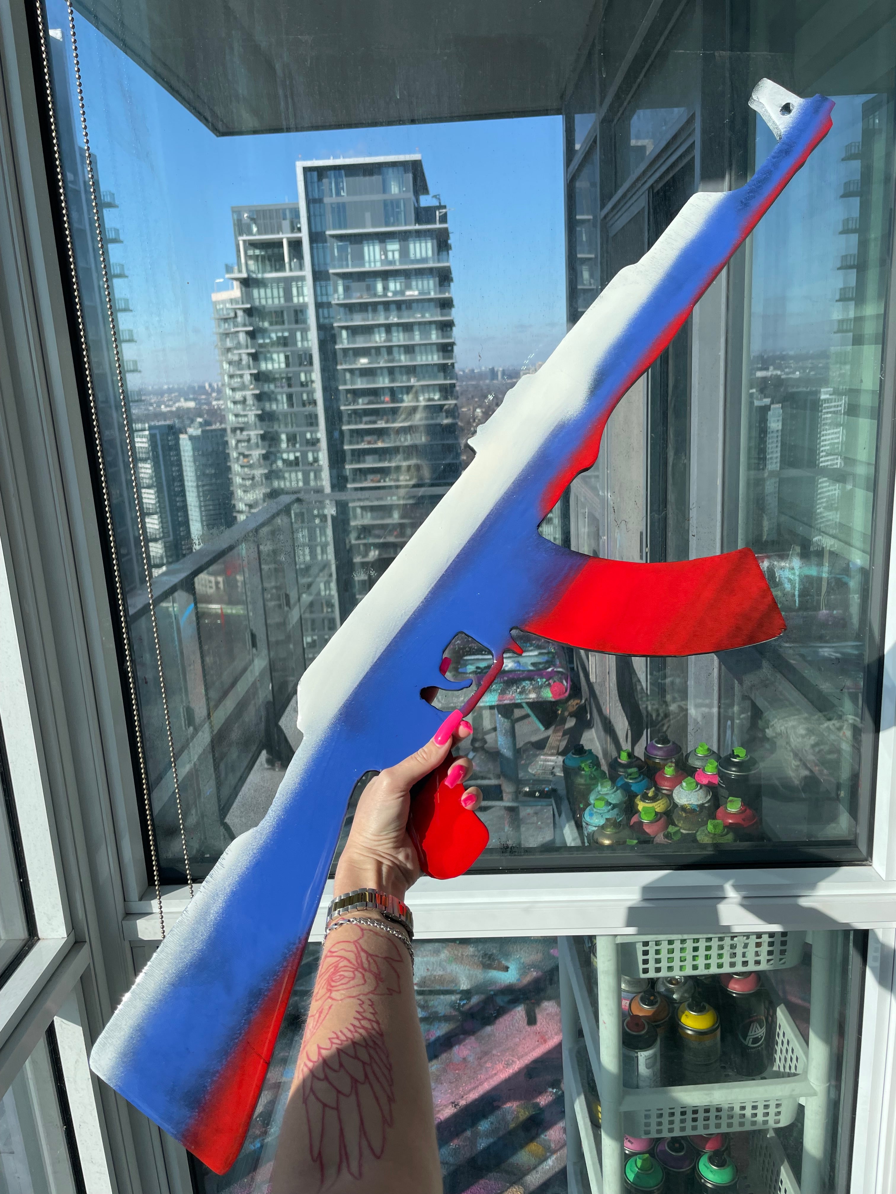 Ak47 Wall Decor - Any Country Flag