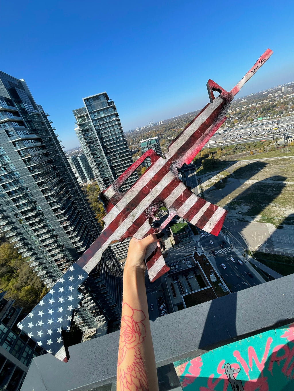 Ak47 Wall Decor - Any Country Flag