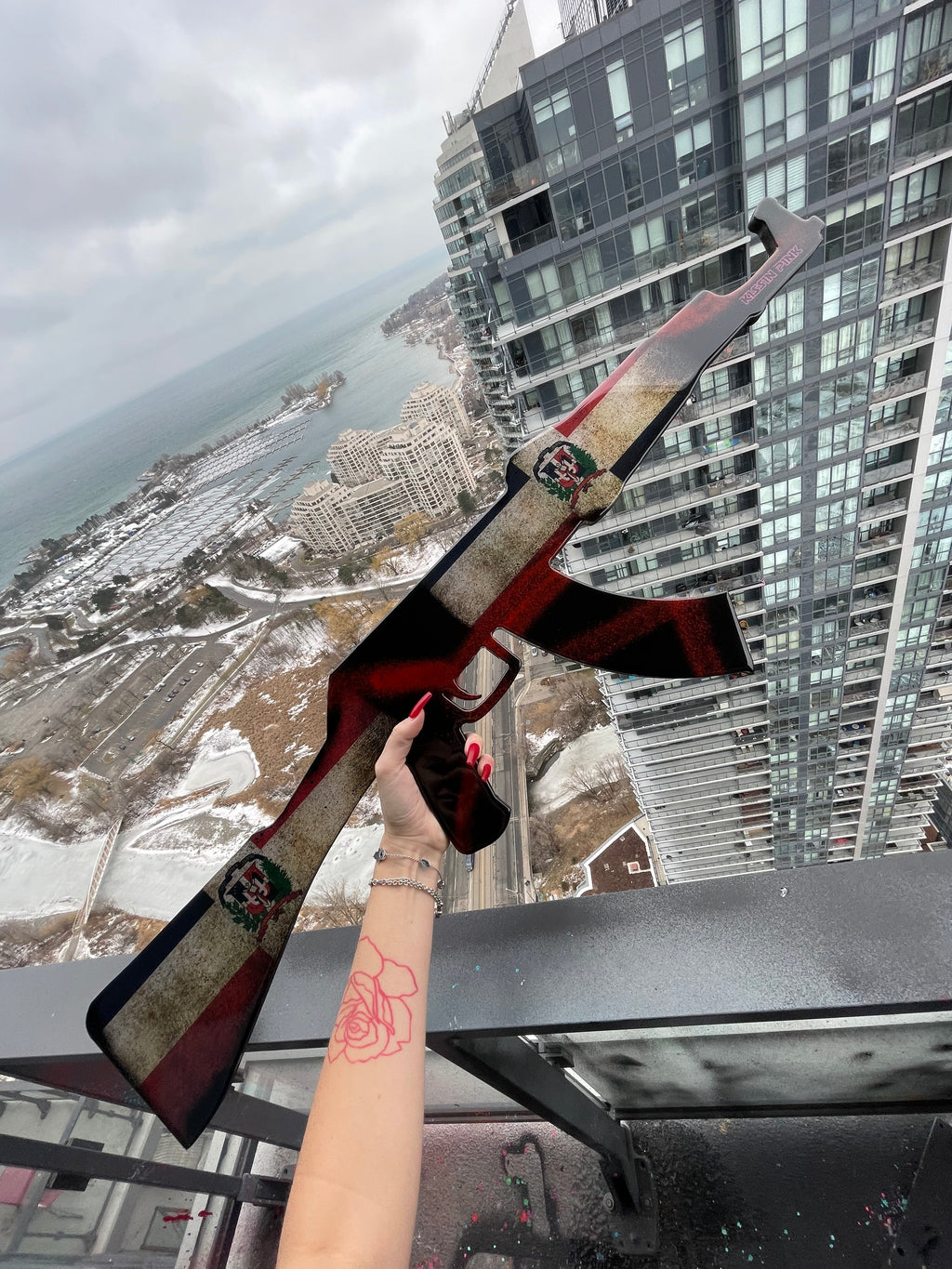 Ak47 Wall Decor - Any Country Flag