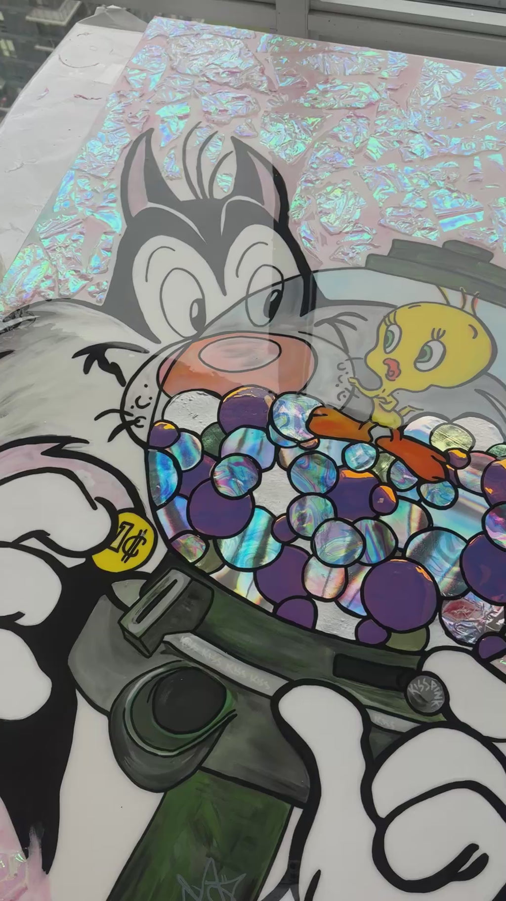 Tweety Holographic Painting - Sold